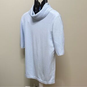 Simon Chang Light Blue Cowl Neck Sweater